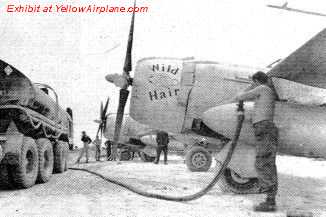 Putting fuel in a P47 Thunderbolt