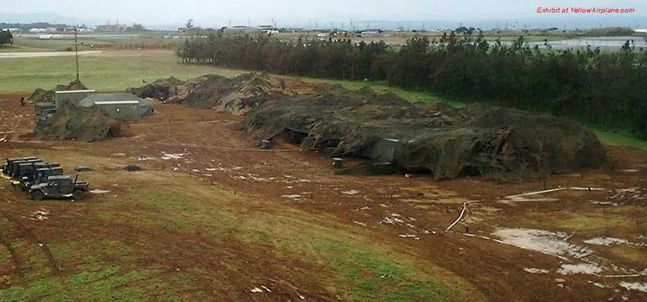 A great picture of camouflage covering the tents