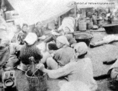 A picture of a Native Market Place on the Island of ie Shima in WW2