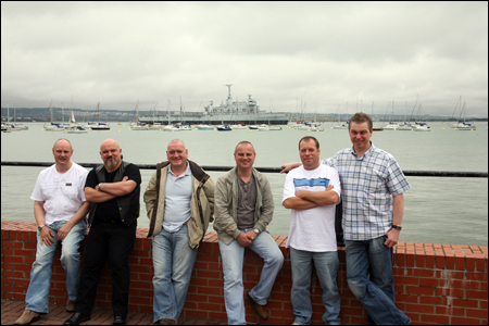 HMS Intrepid crew in Fareham Creek 25 years later