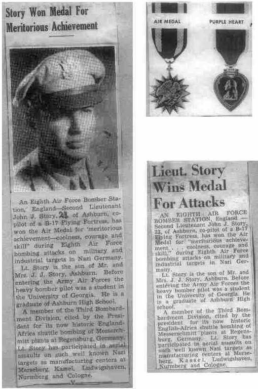 John J Story Jr. Receives Air Medal