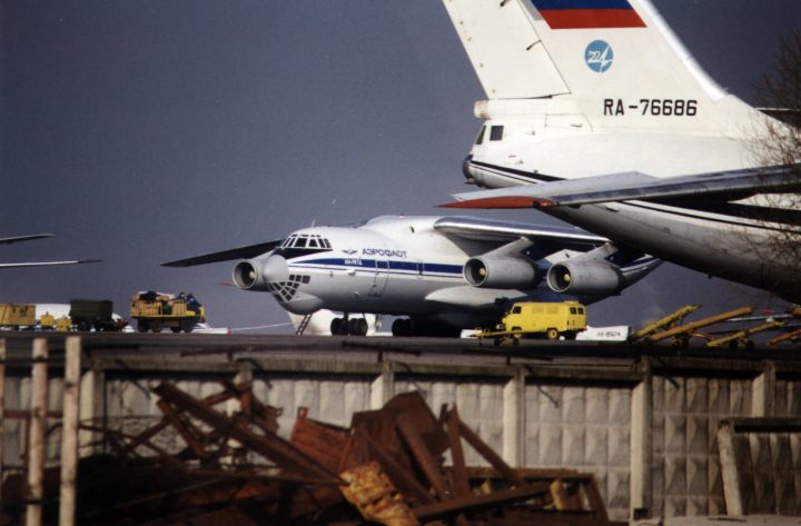 A beautiful Il-76 at the Moscow Airport