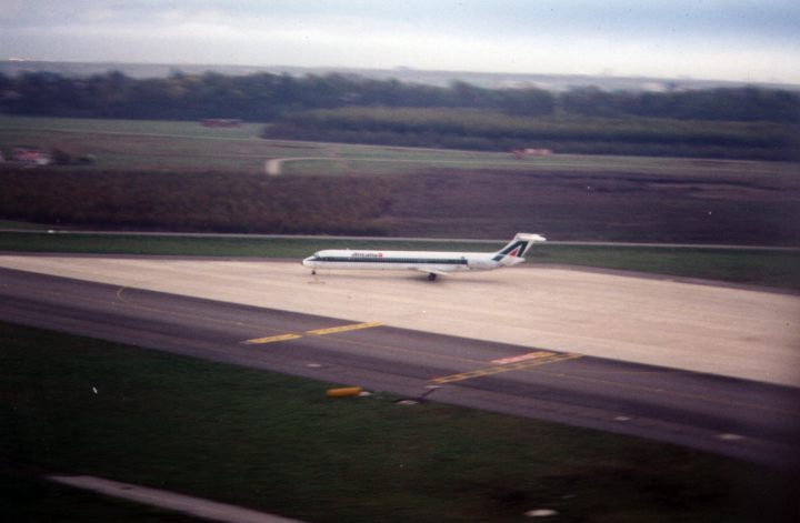 Passenger Jet at the Milano Italy airport