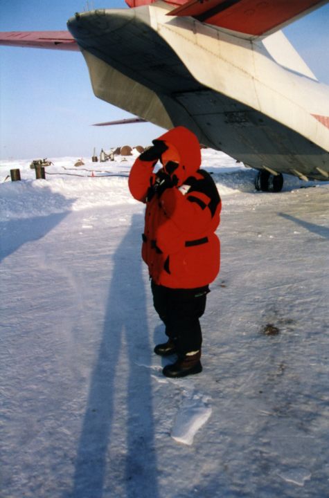 This is a photo of Elizabeth Nelson the oldest lady to go to the North Pole