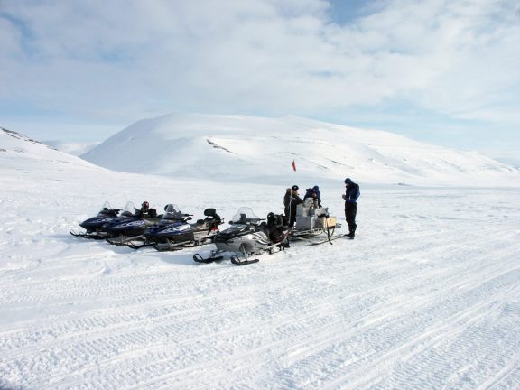 A lunch box break on Svalbard Norway.