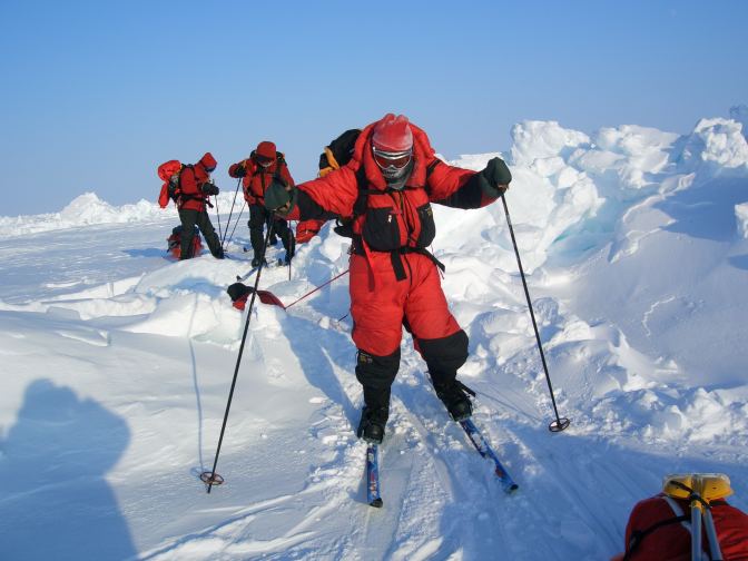 A great ski picture at the North Pole