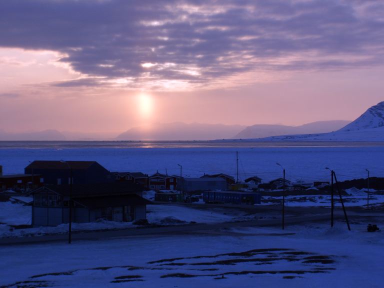 Longyearbyen Norway after a ski expedition to the North Pole