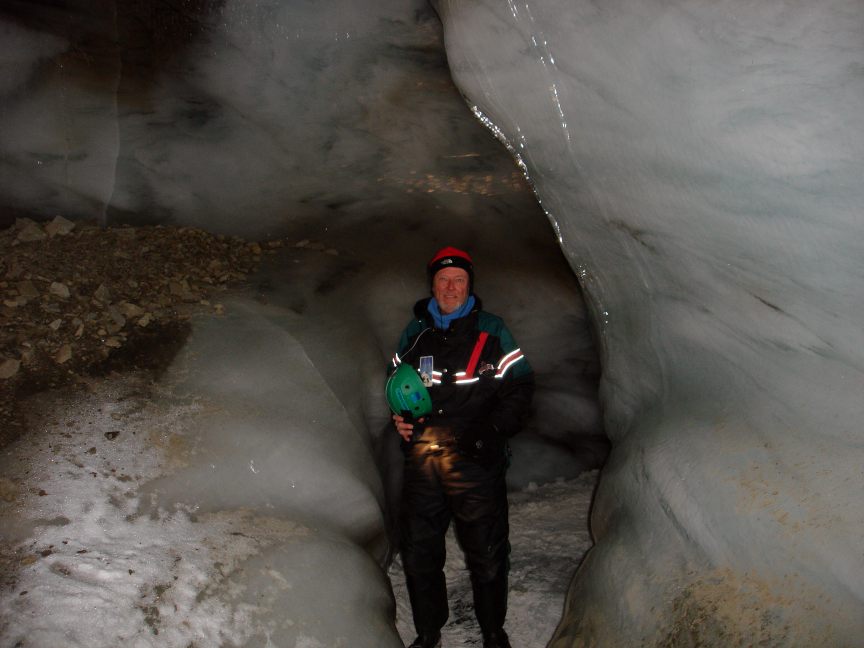   Ice Cave on Spitsbergen Svalbard.