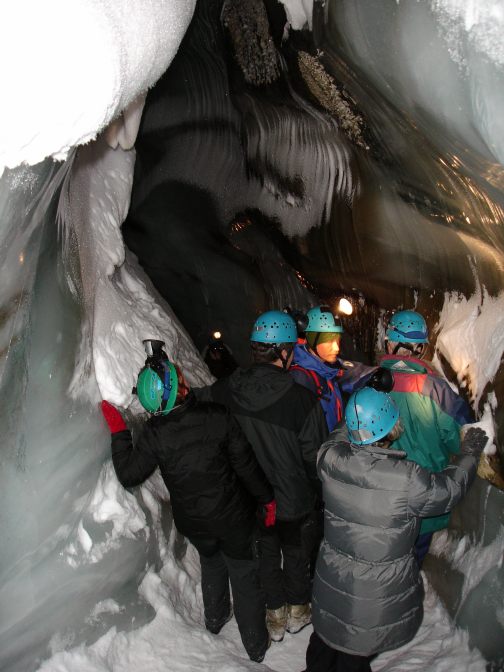   Ice Cave on Spitsbergen Svalbard.