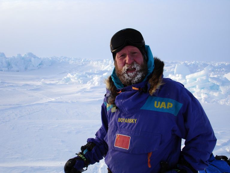 Victor Boyarski leading ski trip action adventures.