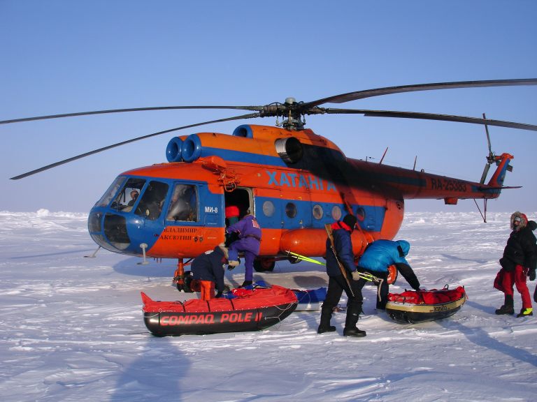 This Russian Mi-8 helicoper goes back to Borneo Base.