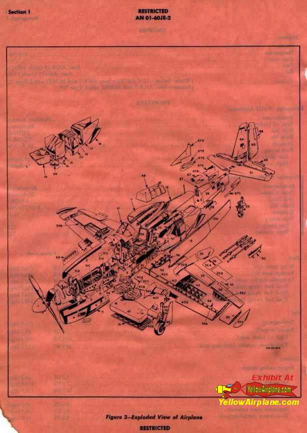 Picture,  Exploded View of the P-51 Mustang, P-51 Photos