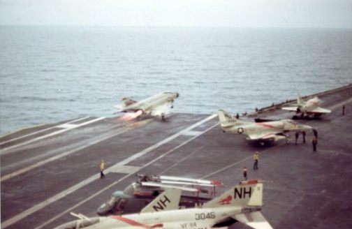 VF-114 Phantom takes off from the USS Kitty Hawk