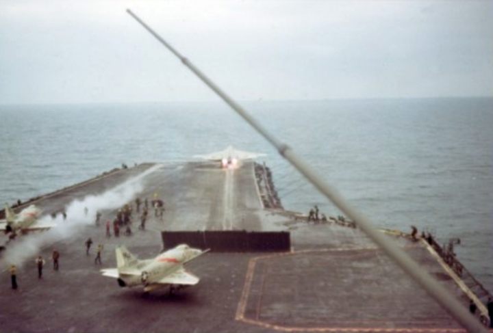 Ships shown here are in the gulf of tonkin, on yankee station, 1965